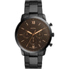 Fossil Neutra Quartz Reloj cronógrafo de acero inoxidable y cuero para hombre, resistente al agua con correa intercambiable