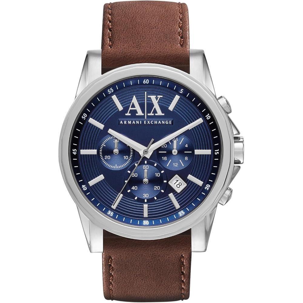 Reloj cronógrafo para hombre Armani Exchange con correa de piel de becerro, elegante y funcional