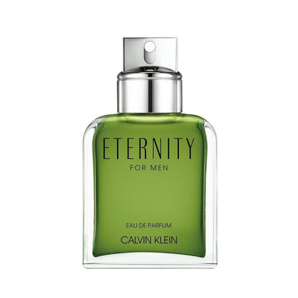 Calvin Klein Eternity Eau de Parfum, fragancia masculina amaderada con notas de salvia, ciprés y gamuza, perfume de lujo de larga duración