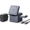 Anker Soporte cargador 3 en 1 con MagSafe para iPhone y Apple Watch, diseño plegable con carga rápida de 15W