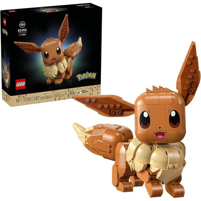 LEGO Pokémon Eevee - Set de Construcción para Adultos, Figura de Pokémon Posable para Decoración de Oficina o Hogar