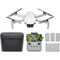 DJI Mini 4K Fly More Combo, dron con cámara UHD, cardán 3 ejes, video 10 km, retorno automático, 3 baterías incluidas