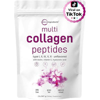 Polvo de Péptidos de Colágeno Multiples con Biotina, Ácido Hialurónico y Vitamina C