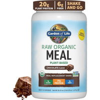 Batido de proteína orgánica Garden of Life sabor chocolate, alto en proteína y fibra, libre de lácteos y sin gluten