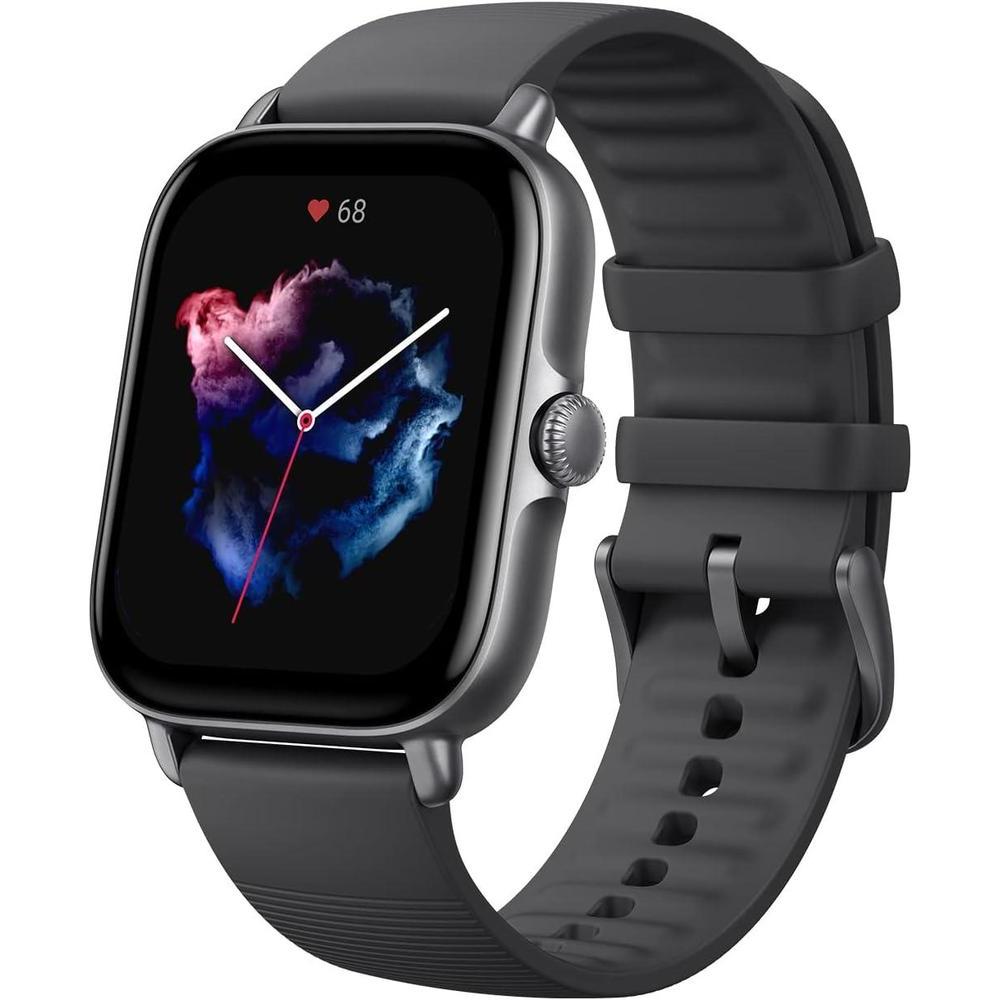 Amazfit GTS 3 - Reloj Inteligente Para iPhone Android, Alexa Integrado, GPS 150 Modos Deportivos, Pantalla AMOLED 1.75 Pulgadas Negro