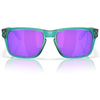 Gafas de sol Oakley Holbrook XXS para niños, diseño rectangular transparente con lentes Prizm violeta, protección UV