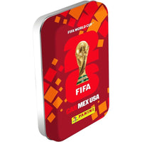 Colección de Estampas Oficial Panini del Mundial FIFA 2026 con Estuche Metálico, Incluye 8 Paquetes de Estampas de Fútbol