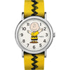 Timex x Peanuts Reloj Unisex Weekender con correa ajustable de nailon, esfera de Charlie Brown y luz nocturna Indiglo