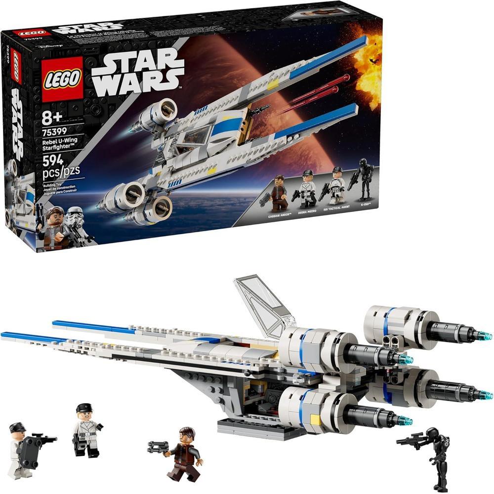 Juego LEGO Star Wars Rebel U-Wing Starfighter con Cassian Andor, Dedra Meero y K-2SO, ideal para fans de Andor