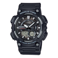 Casio AEQ110BW Series Reloj para Hombre Analógico-Digital con Alarma, Cronómetro, Temporizador y Resistencia al Agua 100M