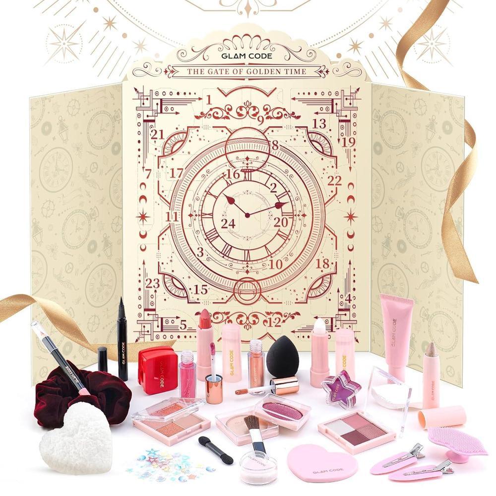 Glam Code Calendario de Adviento de Maquillaje 2025 con 24 sorpresas, set de regalo para mujeres y adolescentes