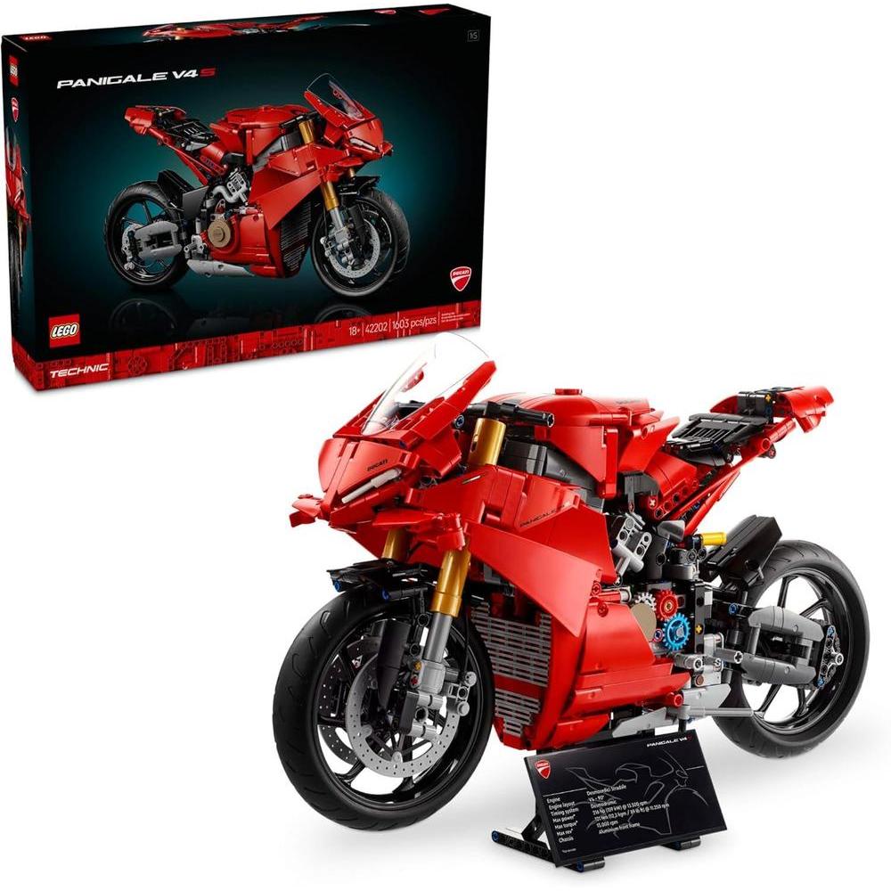 LEGO Technic Ducati Panigale V4 S, set de construcción para adultos, idea de regalo con modelo detallado de moto