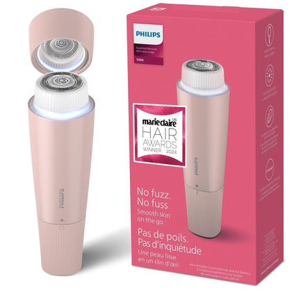 Philips Removedor de Vello Facial Serie 5000, Aseo Personal para Mujeres, Inalámbrico y Compacto, Cabezal Hipoalergénico