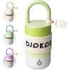 Taza de café BJPKPK con tapa y asa de acero inoxidable, ideal para mantener bebidas frías y calientes, color pepino