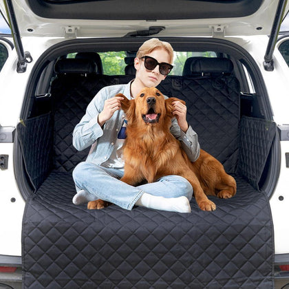 Funda impermeable y antideslizante para asiento de automóvil, adaptable a SUVs, sedanes y furgonetas, con protector de solapa