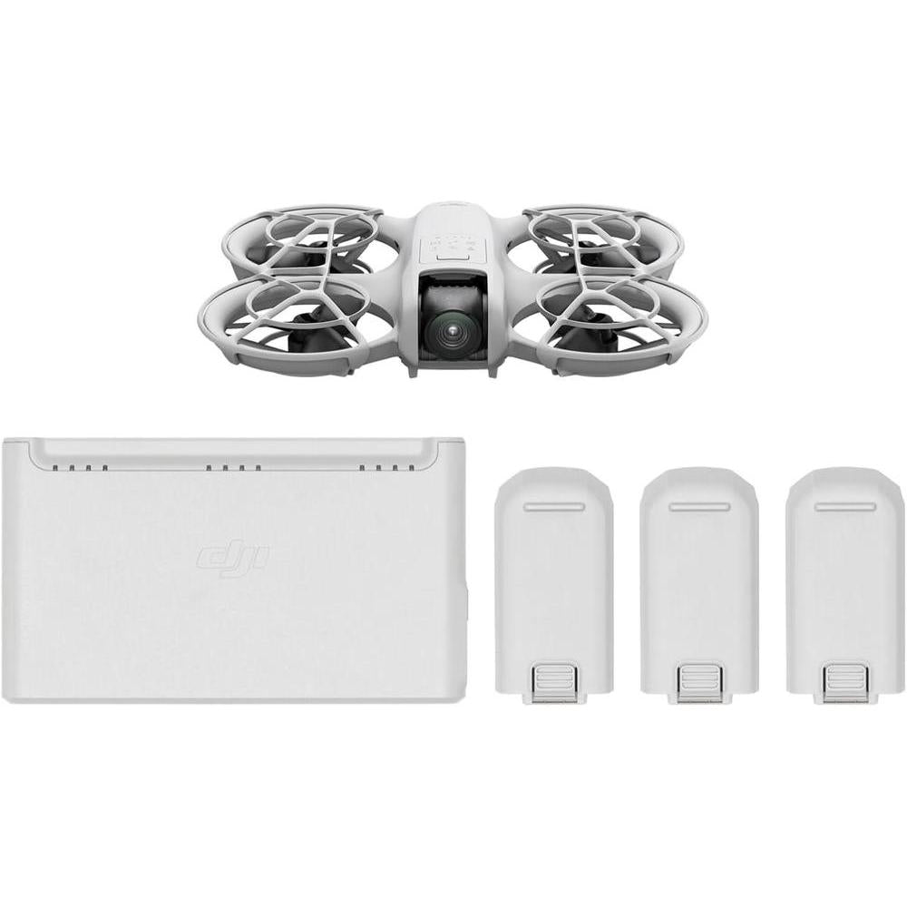 DJI Neo - Combo de tres baterías, mini dron 4K UHD cámara autónomo para adultos con seguimiento de temas y QuickShots, gris