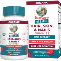 Gomitas de biotina con Vitamina C y E para cabello, piel y uñas, orgánicas y veganas, sabor fresa para adultos