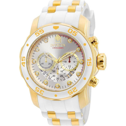 Invicta Reloj de cuarzo Pro Diver para hombre, acero inoxidable y resistencia al agua, correa de silicona