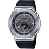 G-Shock Reloj Casio GM2100-1A con banda de resina negra y cubierta de metal, diseño octogonal deportivo, resistente al agua