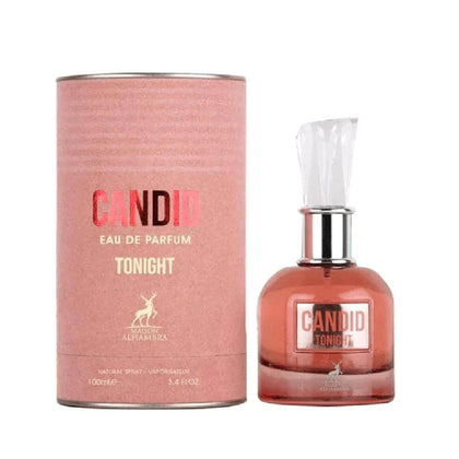 Maison Alhambra Candid Tonight Eau de Parfum Spray para mujer, fragancia floral sofisticada con notas de miel y manzana