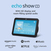 Amazon Echo Show 8, 3ª generación, modelo de 2023 con audio espacial, Smart Home Hub integrado y Alexa, color Carbón