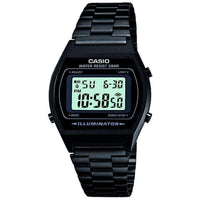 Reloj Casio de la colección para hombre con caja y correa de acero inoxidable negro, dial negro y resistencia al agua 5 bar