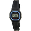 Reloj deportivo para mujer Casio LA11WB con funciones avanzadas de alarma y calendario, diseño azul con pantalla digital