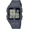 Casio Reloj digital con alarma diaria, retroiluminación LED y banda renovable biológica, diseño unisex en color gris