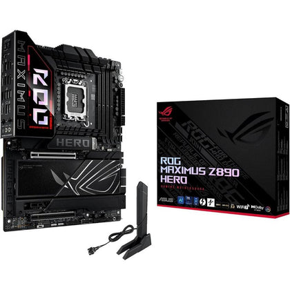 ASUS ROG Maximus Z890 Hero Placa base Intel Z890 LGA 1851, Intel avanzada lista para PC, 22+2+1+2 etapas, DDR5, WiFi 7, 3X PCIe 5.0 M.2