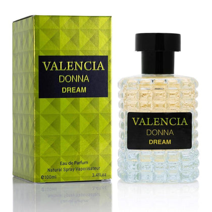 Valencia Donna Dream Eau De Parfum para mujer, fragancia floral cítrica con notas de lichi, bergamota, rosa turca y almizcle