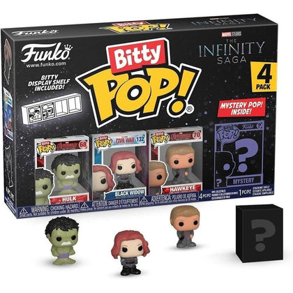Mini figura Funko Bitty POP! Marvel coleccionable sorpresa y Hulk con estante exhibidor