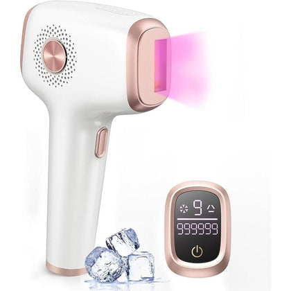 Depiladora IPL INNZA con cuidado de enfriamiento. 999,999 flashes y resultados duraderos, eliminador de vello sin dolor para mujeres