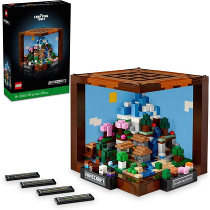 Set constructivo LEGO Minecraft 15 aniversario, incl. figuras y biomas del juego. Construye y exhibe. Ideal para adultos