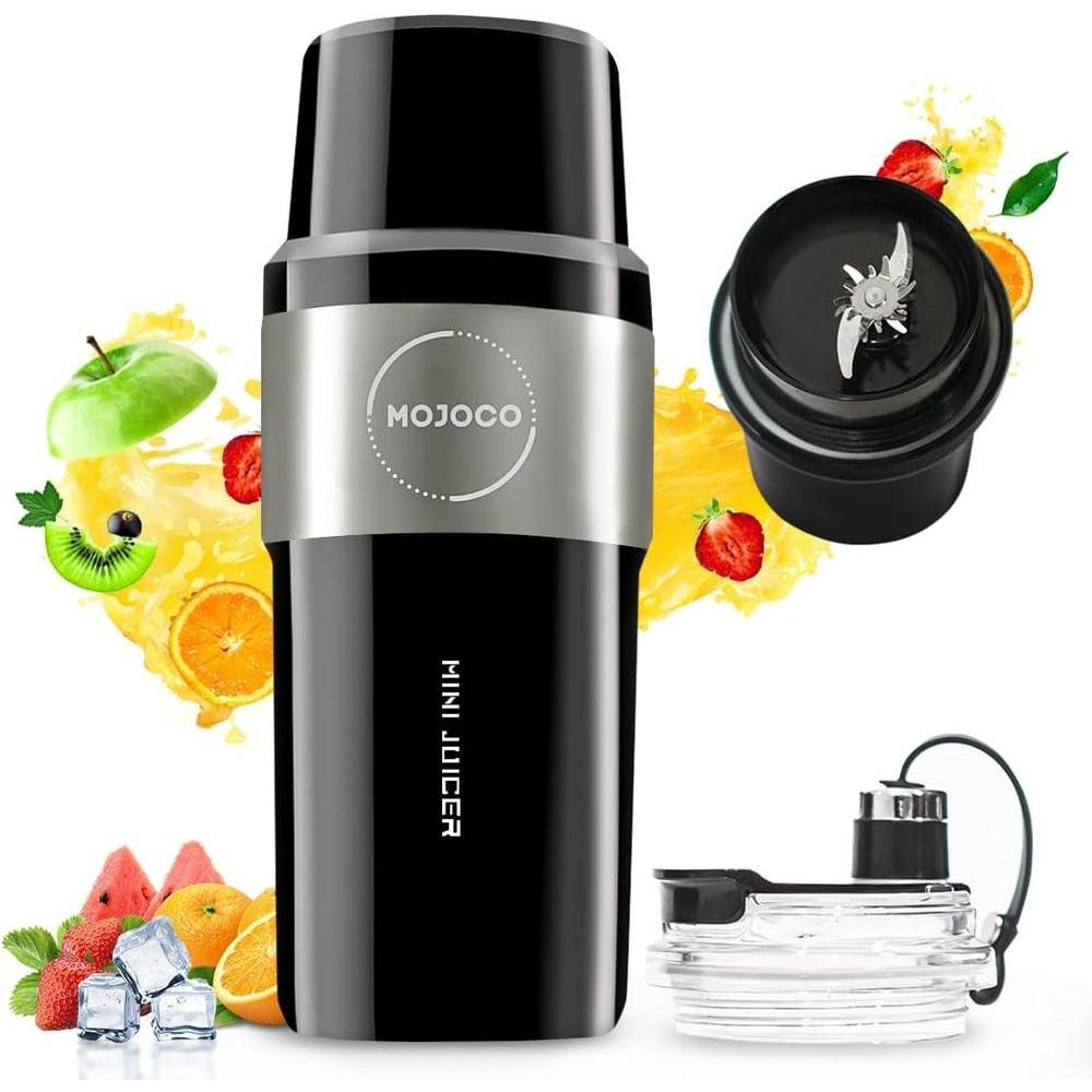 Licuadora Mojoco personal portátil recargable, cuchillas de acero inoxidable, ideal para batidos y smoothies en movimiento