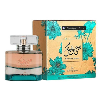 Ard Al Zaafaran Perfumes Baini Wa Bainak Eau de Parfum Spray para mujer, fragancia fresca y afrutada