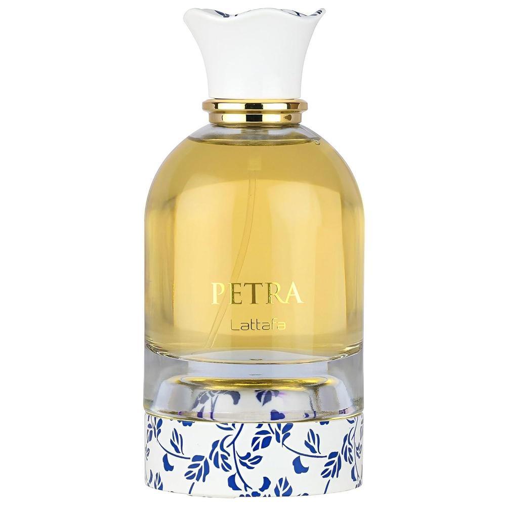 Lattafa Petra - Eau de Parfum afrutado, gourmand y floral con almizcle de larga duración unisex