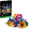 LEGO Icons - Juego de ramos de flores silvestres - Flores artificiales con amapolas y lavanda, colección para adultos, decoración única para el hogar, 10313