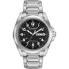 Citizen - Reloj de acero inoxidable con tecnología Eco-Drive, resistente al agua y calendarío día-fecha, modelo AW0050-82E, plateado