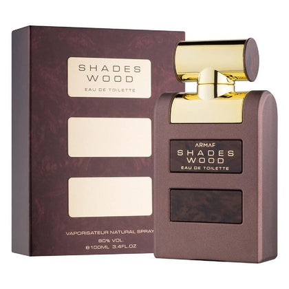 Armaf Shades Wood EDT Spray para Hombre, fragancia fresca y duradera, mezcla de notas florales y amaderadas