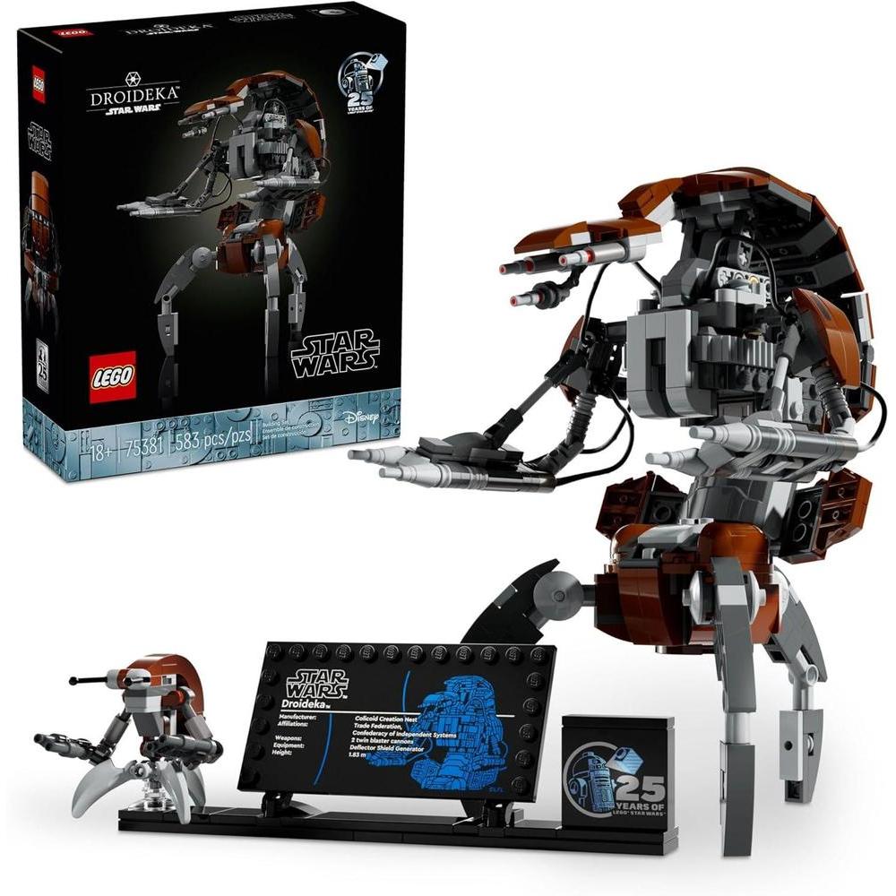 LEGO Star Wars Droideka, figura coleccionable de droide destructor, ideal para decoración y fanáticos