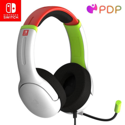 Auriculares PDP AIRLITE con Cable, Licencia Oficial Nintendo Switch/Lite/OLED, Livianos y Duraderos, Conector de 3.5mm, Micrófono con Cancelación de Ruido, Modelo Mario Kart