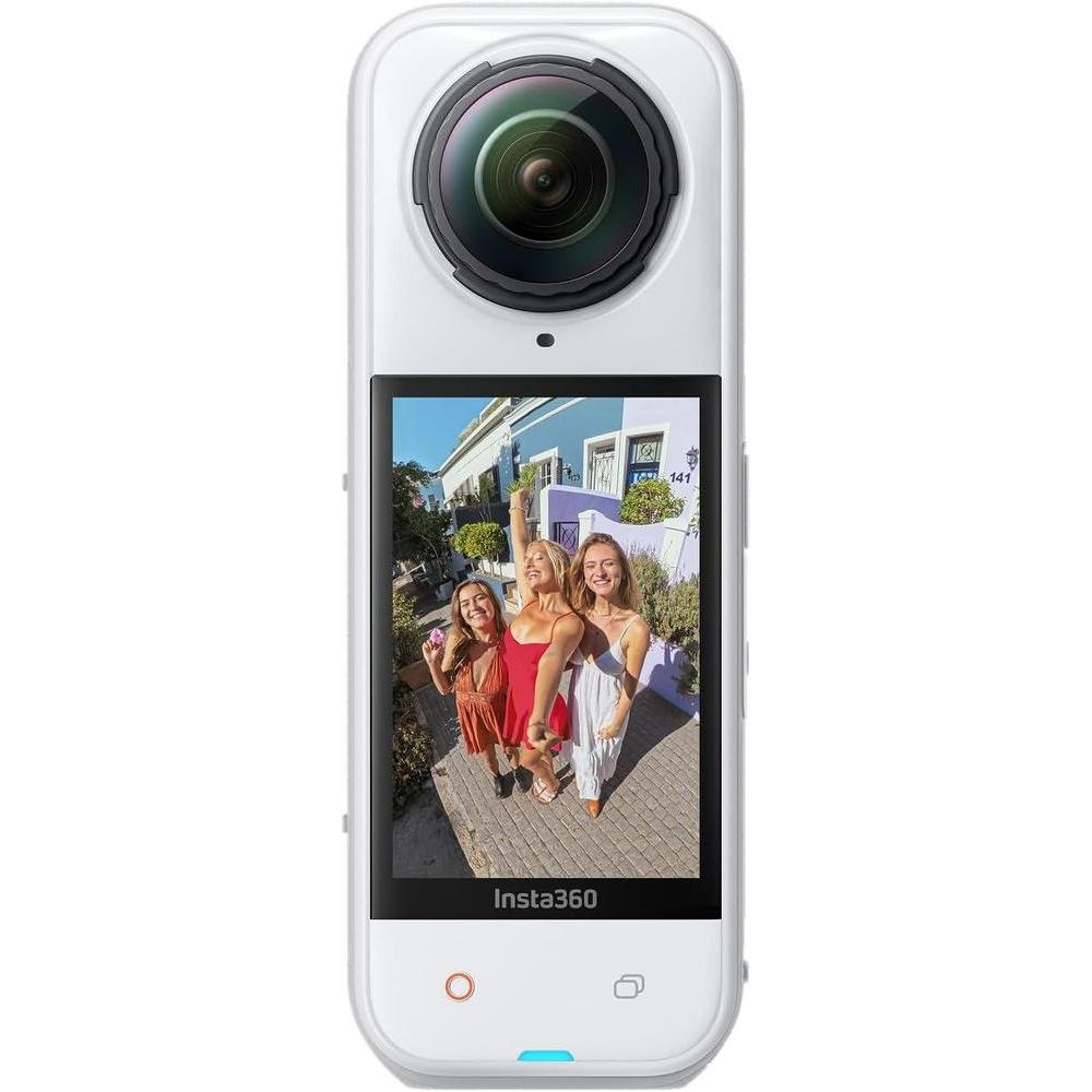 Cámara de acción 8K 360° Insta360 X5 Satin White, resistente, lentes intercambiables, gran duración de batería