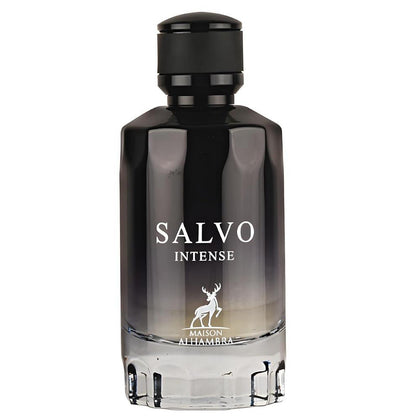 Maison Alhambra Salvo Intense para hombres EDP Spray con fragancia Amber Fougere, aroma fresco y perdurable