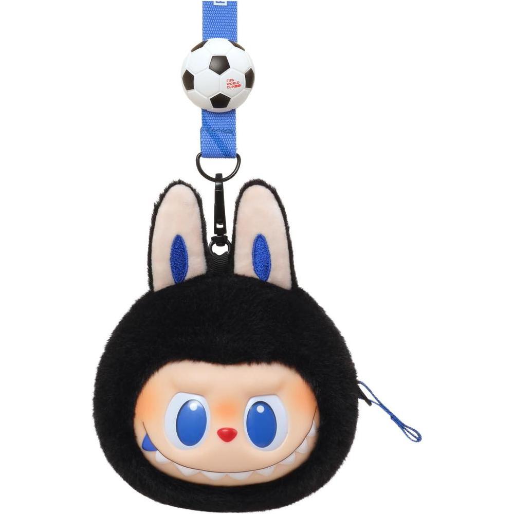 POP MART THE MONSTERS × FIFA SERIES - Cordón de felpa de vinilo con adorable cabeza de Labubu, colgante FIFA World Cup 2026