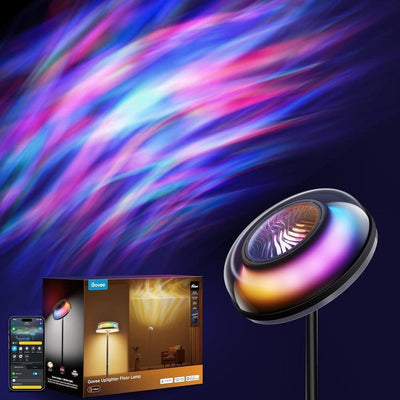 Govee Uplighter lámpara de pie proyector ondulación RGBIC compatible con SmartThings y Alexa moderna
