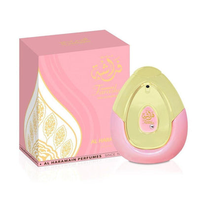 Perfume árabe Al Haramain Farasha para mujer, fragancia floral almizcle y madera, elegante y duradera