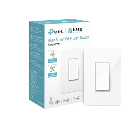 Interruptor de luz inteligente Wi-Fi Kasa by TP-Link, control de iluminación, fácil instalación, sin hub, compatible Alexa Google