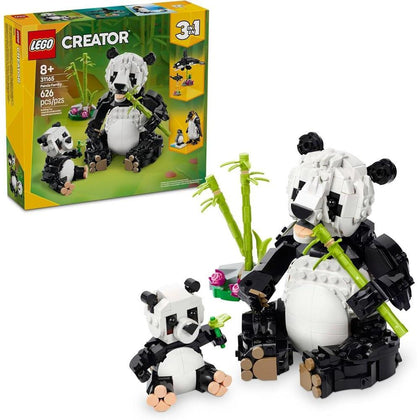 LEGO Creator 31165 permite construcción 3 en 1 de animales: panda, pingüino, orca. Diversión creativa para niños 8 años+