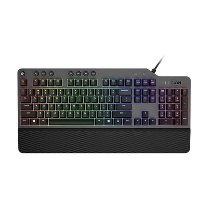 Teclado Mecánico Lenovo Legion K500 RGB, Teclas Programables y 16.8 Millones de Colores. Diseño de 3 Zonas, Teclas Rojas