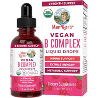 MaryRuth Organics Complejo de Vitamina B, Suplemento Vegano y Orgánico con Biotina, Vitamina B12 y Niacina, Apoyo Metabólico
